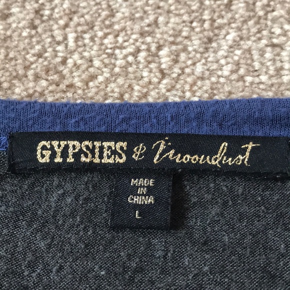 grey and blue short sleeve “over it” t shirt - Picture 2 of 3